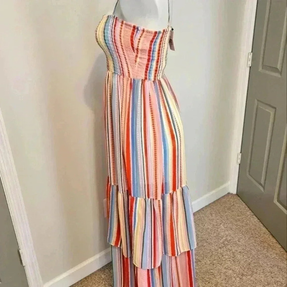 NEW! Jack by BB Dakota/Multi-color Tiered Maxi Dress/ Size XS - Picture 3 of 14